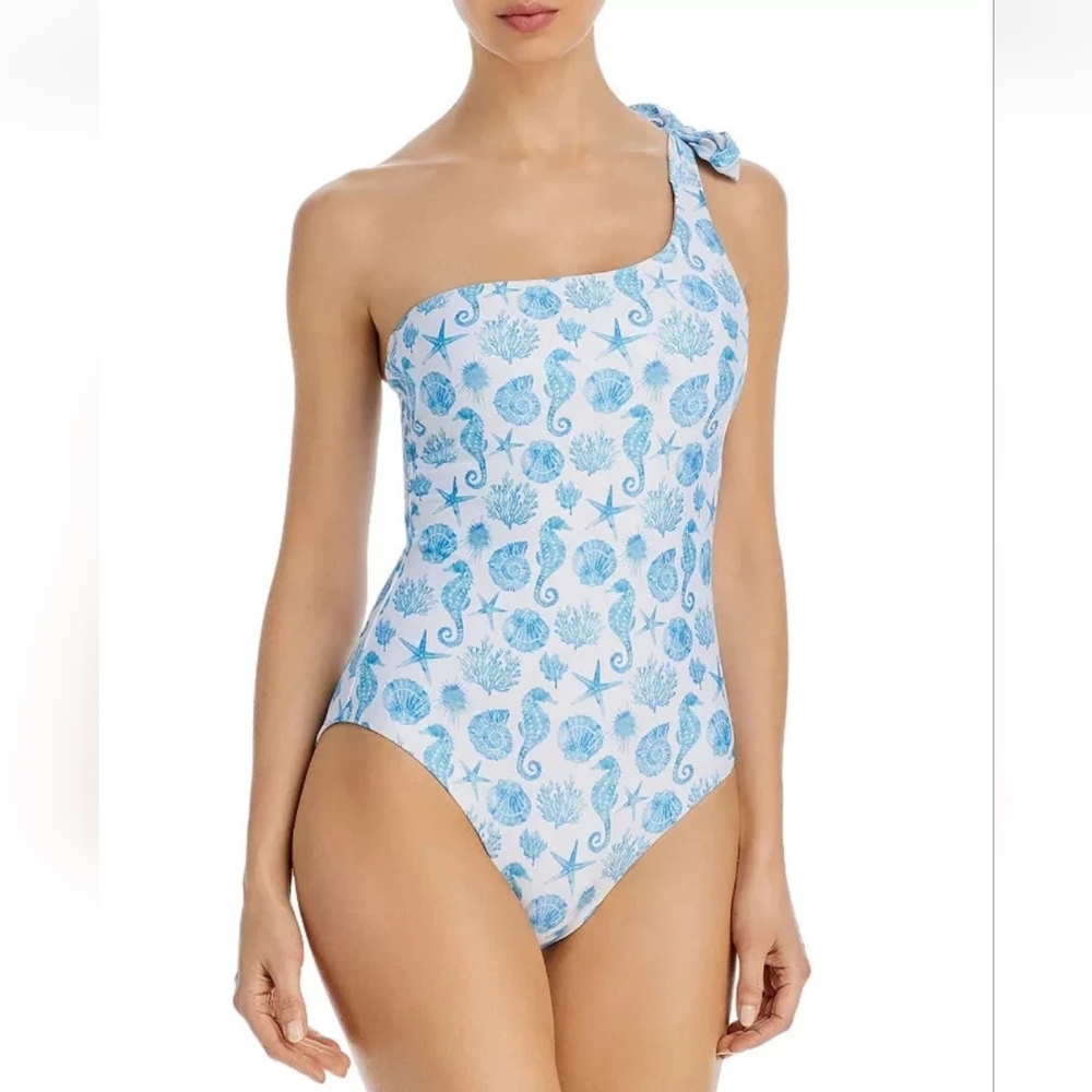 NWT AQUA | One Shoulder Sealife Swimsuit